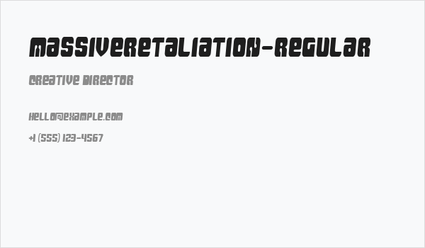 MassiveRetaliation-Regular Business Card