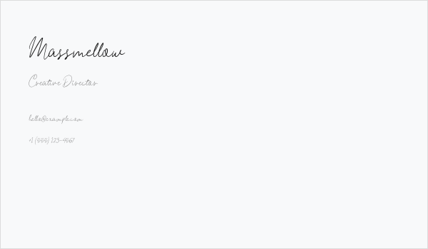 Massmellow Business Card