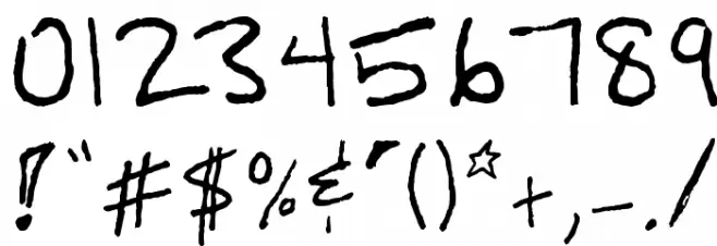 Mastalock Font OTHER CHARS