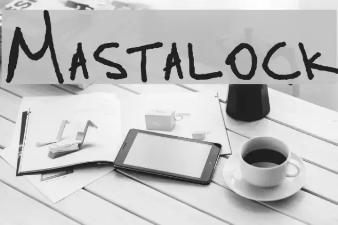 Mastalock Font examples