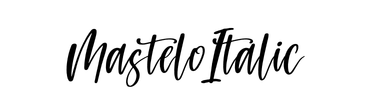 Mastelo Italic  Free Fonts Download