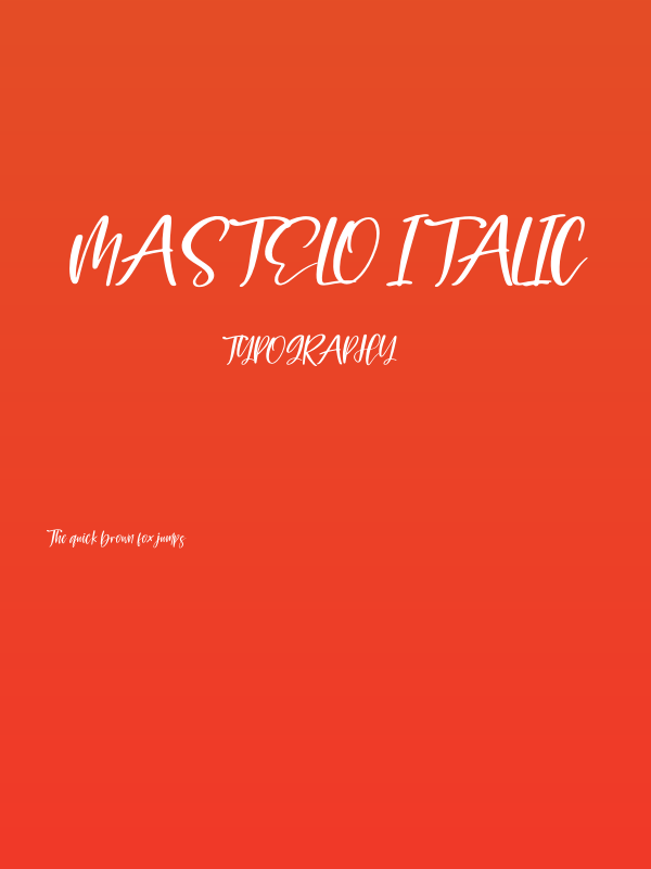 Mastelo Italic Poster