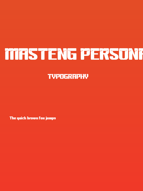 Masteng personal Regular Poster