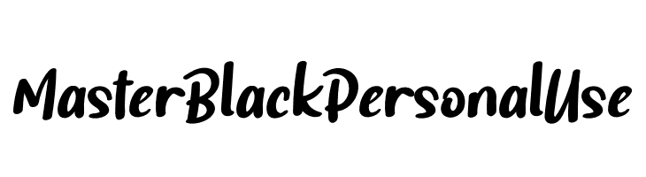 Master Black Personal Use फ़ॉन्ट