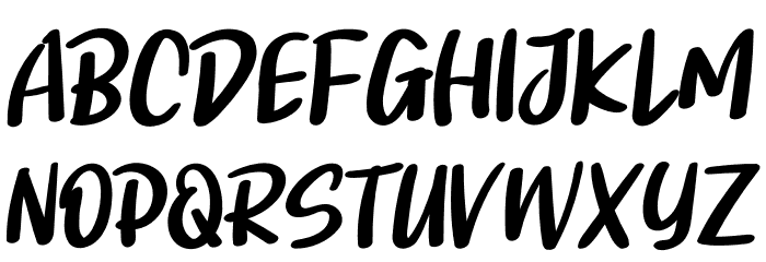 Master Black Personal Use Font UPPERCASE