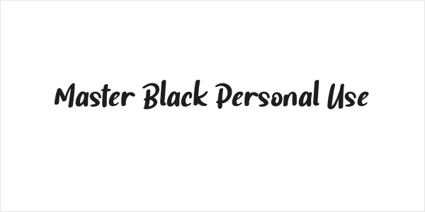 Master Black Personal Use Logo