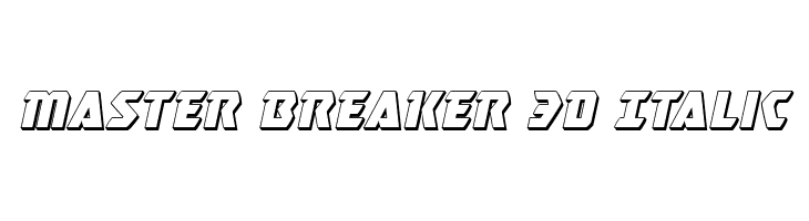 Master Breaker 3D Italic Шрифта