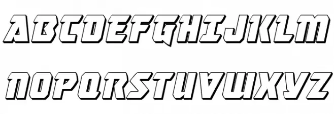 Master Breaker 3D Italic Font UPPERCASE