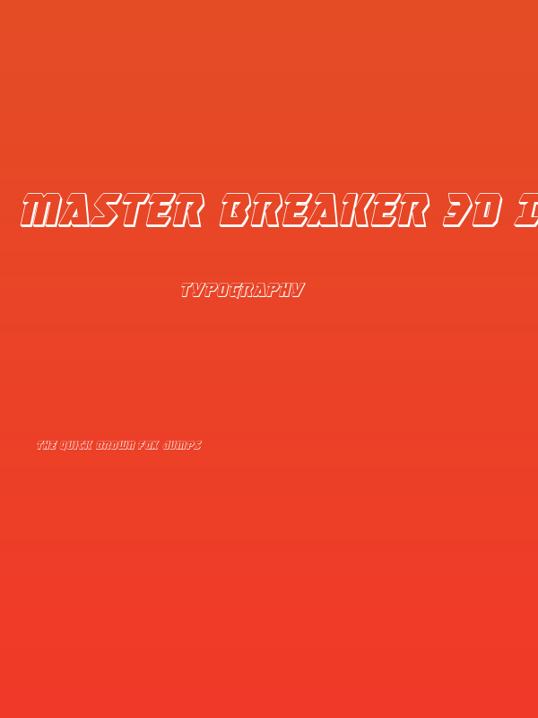 Master Breaker 3D Italic Poster