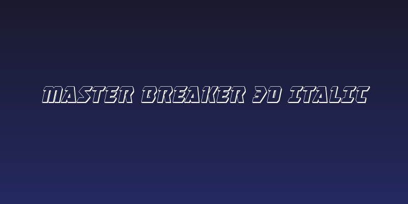 Master Breaker 3D Italic Social Header