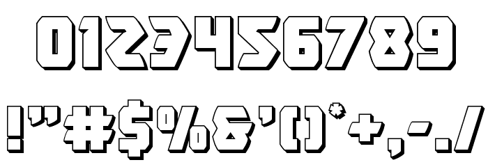 Master Breaker 3D Font OTHER CHARS