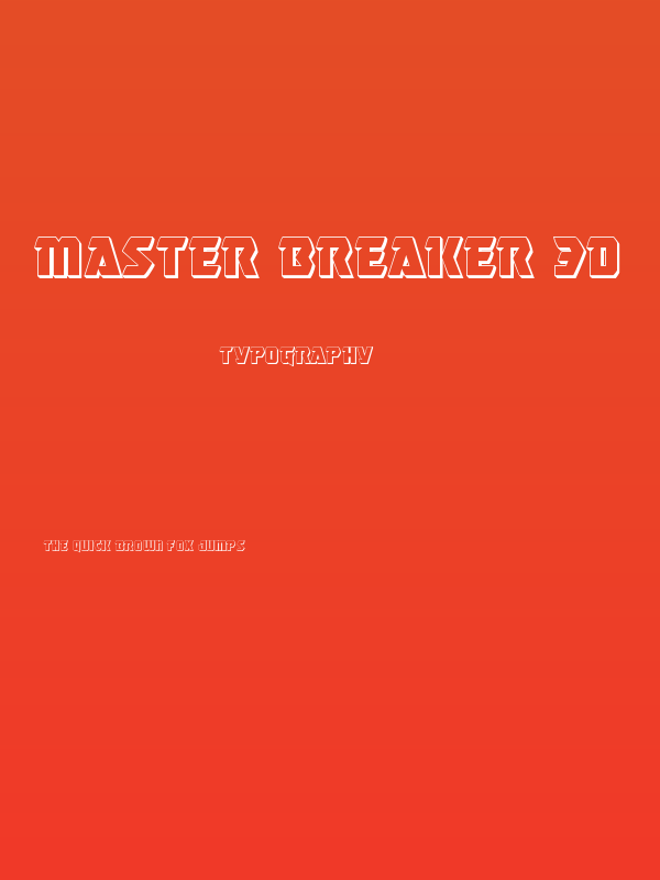 Master Breaker 3D Poster