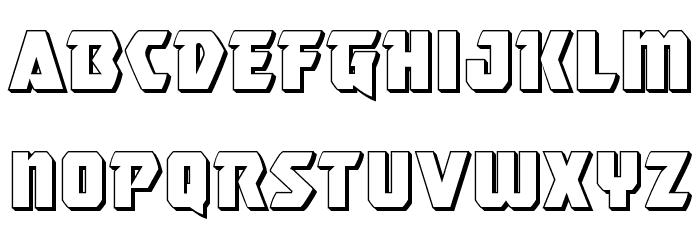 Master Breaker 3D Font LOWERCASE
