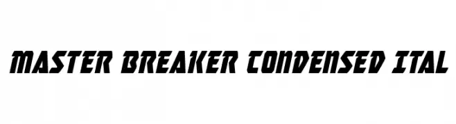 Master Breaker Condensed Ital  नि: शुल्क फ़ॉन्ट्स डाउनलोड