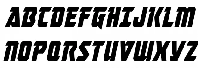 Master Breaker Condensed Ital Font UPPERCASE