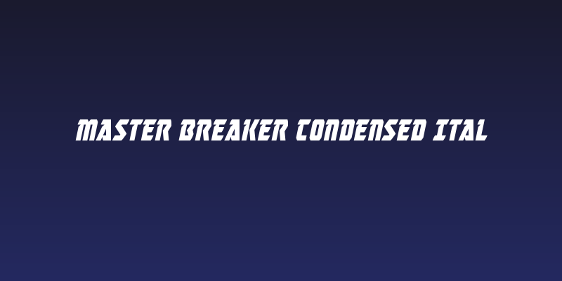 Master Breaker Condensed Ital Social Header