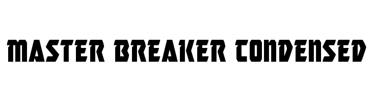 Master Breaker Condensed Caratteri