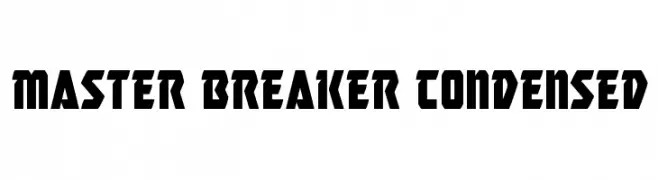 Master Breaker Condensed  Free Fonts Download