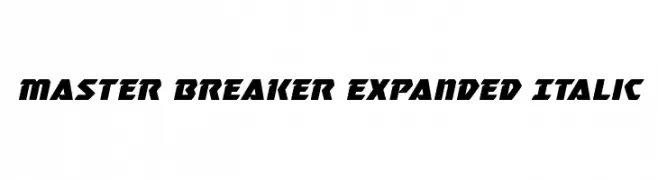 Master Breaker Expanded Italic  免费字体下载