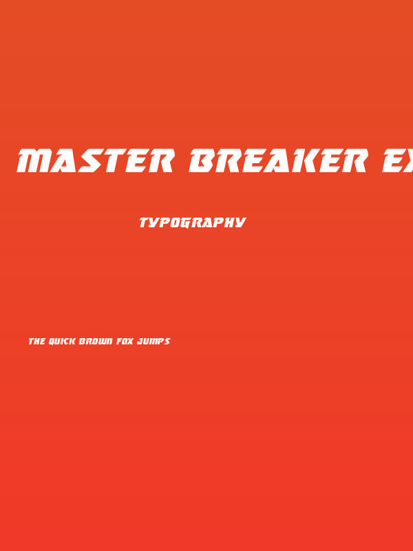 Master Breaker Expanded Italic Poster