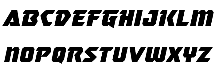 Master Breaker Expanded Italic Font LOWERCASE