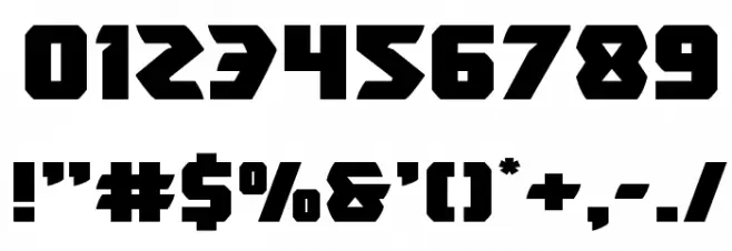 Master Breaker Expanded Font OTHER CHARS