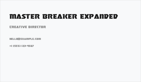 Master Breaker Expanded Business Card