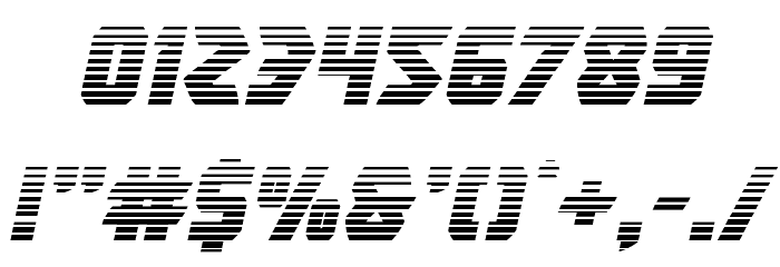 Master Breaker Gradient Italic Font OTHER CHARS