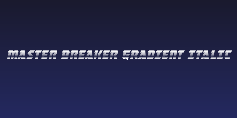 Master Breaker Gradient Italic Social Header