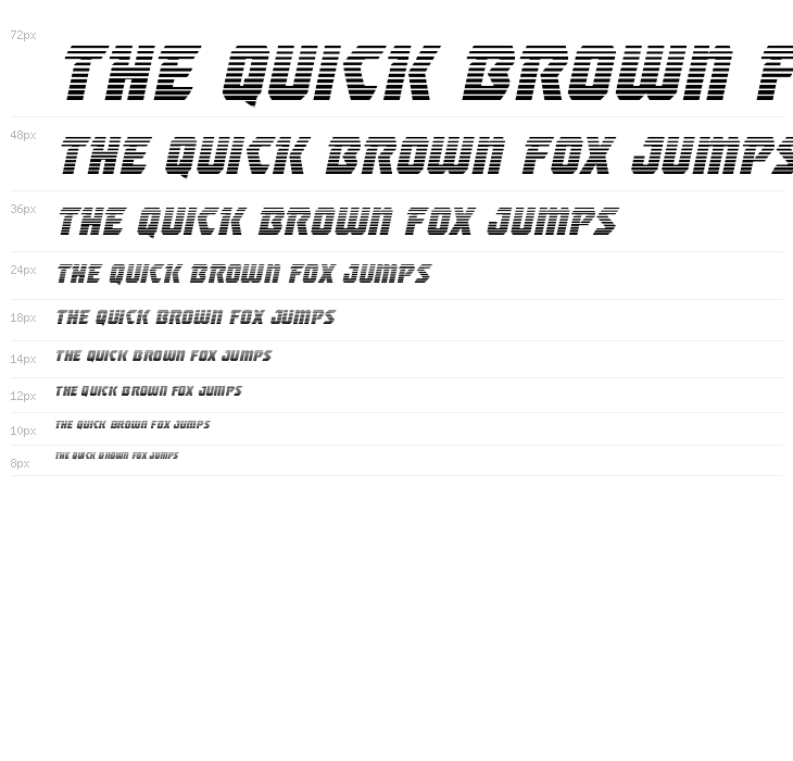 Master Breaker Gradient Italic Waterfall