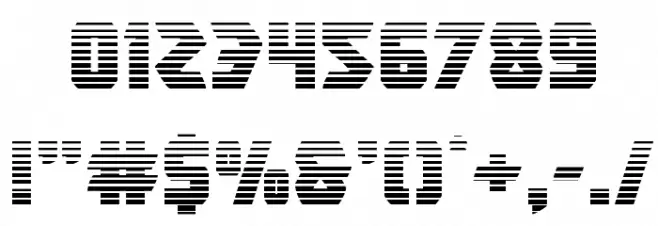 Master Breaker Gradient Font OTHER CHARS