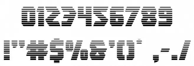 Master Breaker Gradient Font OTHER CHARS