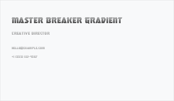 Master Breaker Gradient Business Card