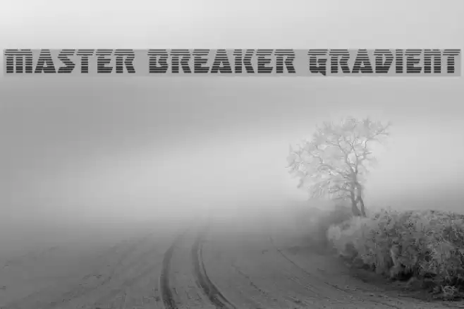 Master Breaker Gradient Font examples