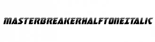 Master Breaker Halftone Italic  नि: शुल्क फ़ॉन्ट्स डाउनलोड