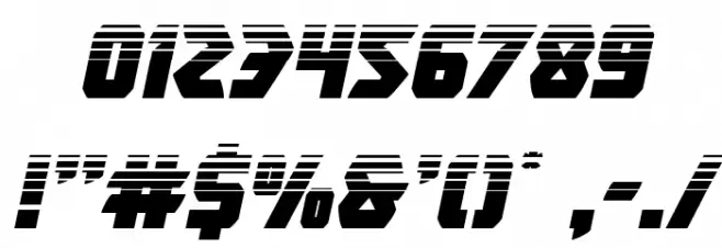 Master Breaker Halftone Italic Font OTHER CHARS