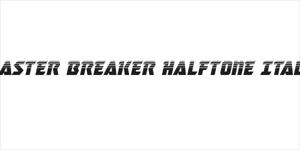 Master Breaker Halftone Italic Logo