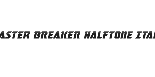 Master Breaker Halftone Italic Logo