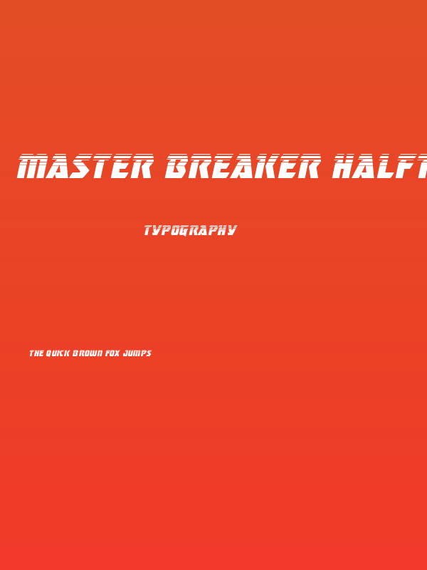 Master Breaker Halftone Italic Poster