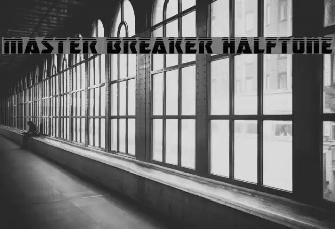 Master Breaker Halftone Font examples