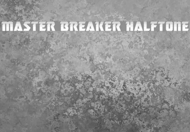 Master Breaker Halftone Font examples