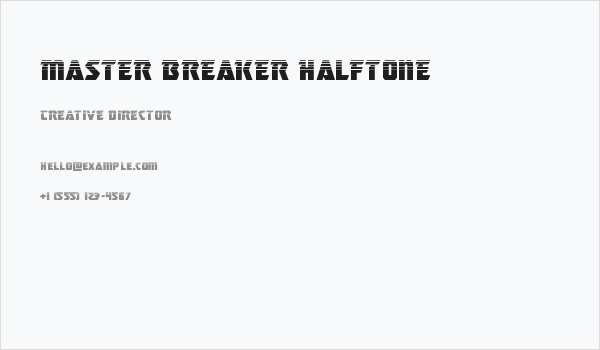 Master Breaker Halftone Business Card