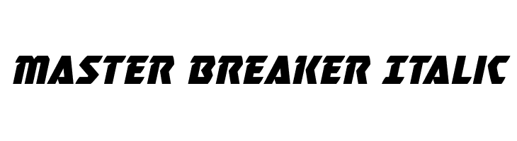 Master Breaker Italic  नि: शुल्क फ़ॉन्ट्स डाउनलोड