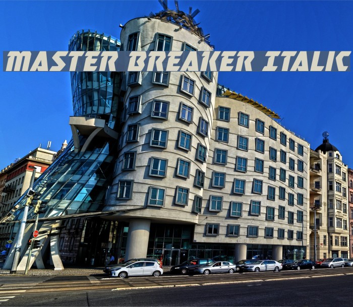 Master Breaker Italic Font examples