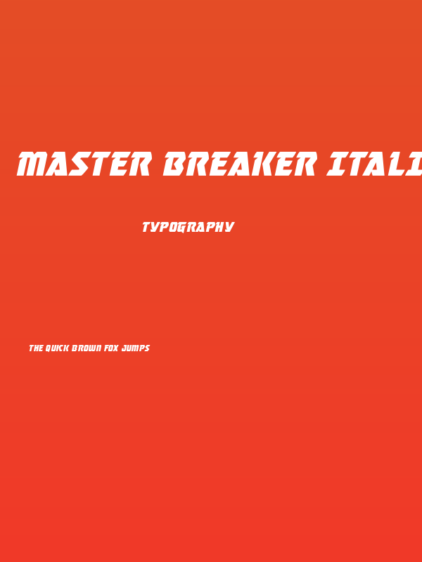 Master Breaker Italic Poster