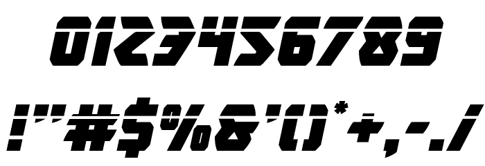 Master Breaker Laser Italic Font OTHER CHARS