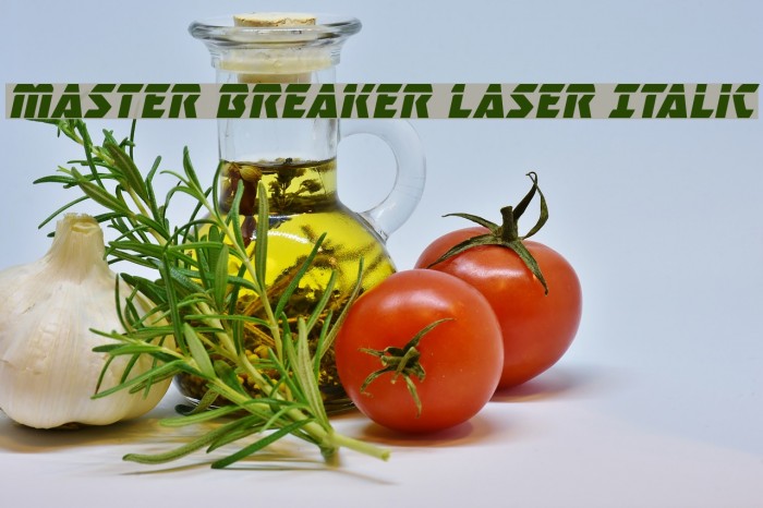 Master Breaker Laser Italic Font examples
