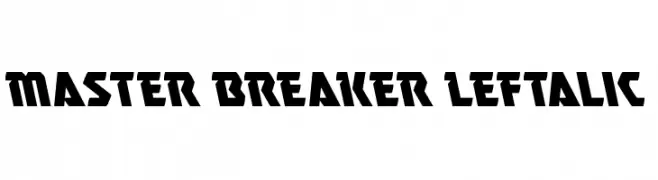 Master Breaker Leftalic  Frei Schriftart Herunterladen