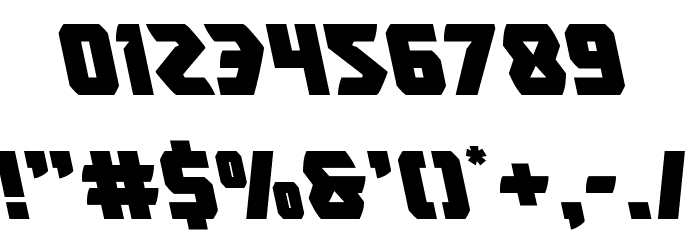 Master Breaker Leftalic Font OTHER CHARS