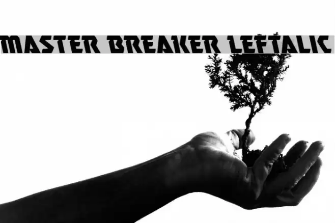 Master Breaker Leftalic Font examples